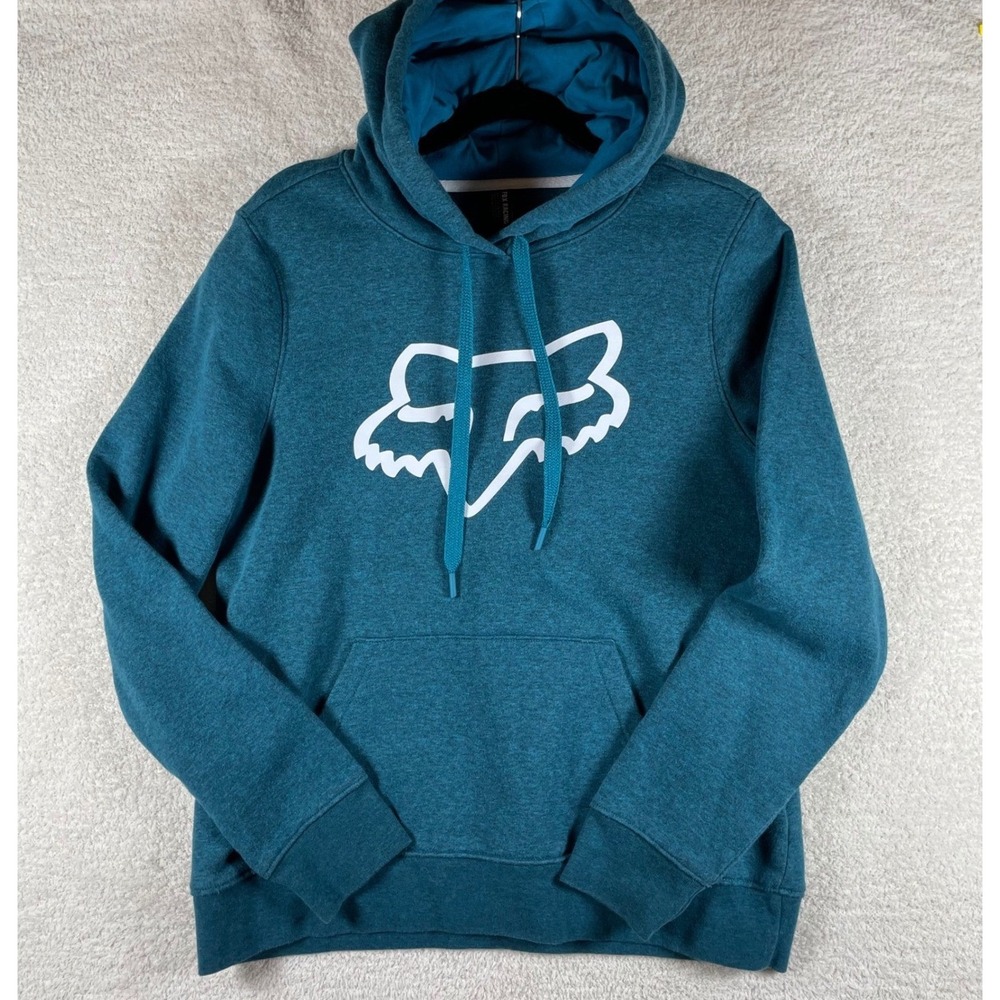 fox racing womens hoodie boundary pullover heather maui blue M motocross gncc
